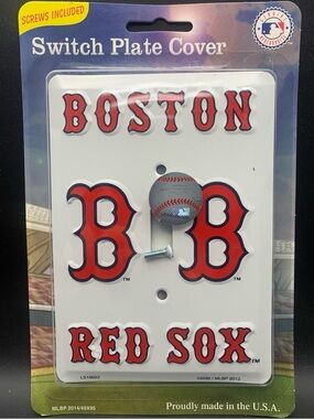 New Light Switch Plate SIgn Boston Red Sox Baseball Officially Licensed